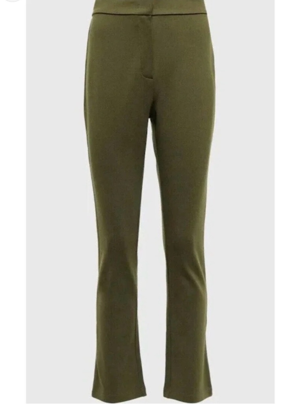 MaxMara Olive Green Boot-Cut Stretch Pants